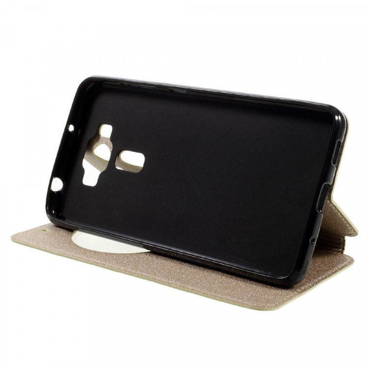 Чехол с окном для ASUS ZenFone 3 Deluxe ZS550KL (золотой)