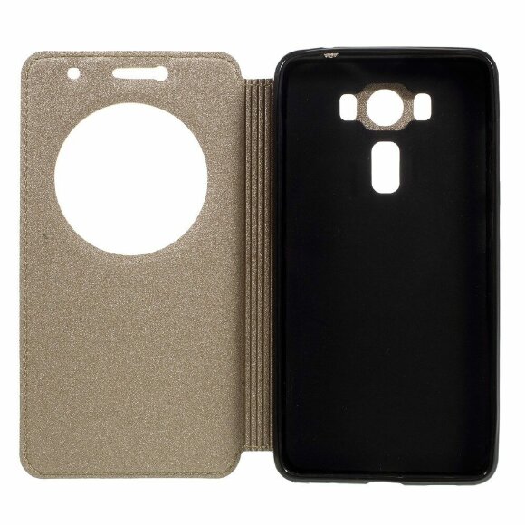 Чехол с окном для ASUS ZenFone 3 Deluxe ZS550KL (золотой)