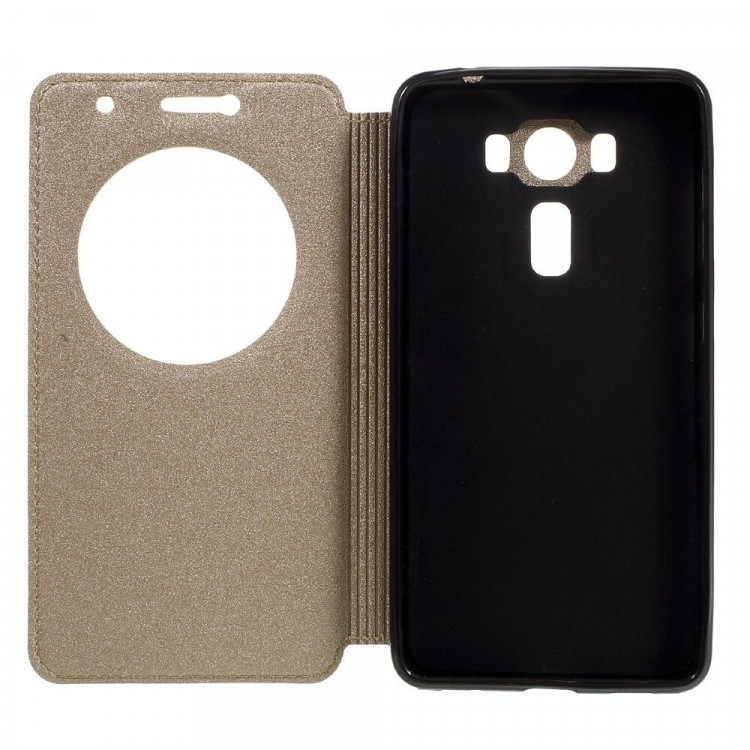 Чехол с окном для ASUS ZenFone 3 Deluxe ZS550KL (золотой)