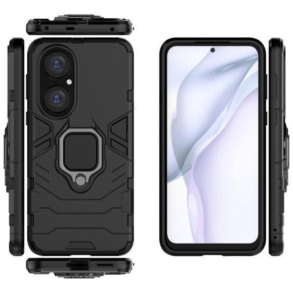 Чехол Armor Ring Holder для HUAWEI P50 (черный) Чехол Armor Ring Holder для HUAWEI P50 (черный)