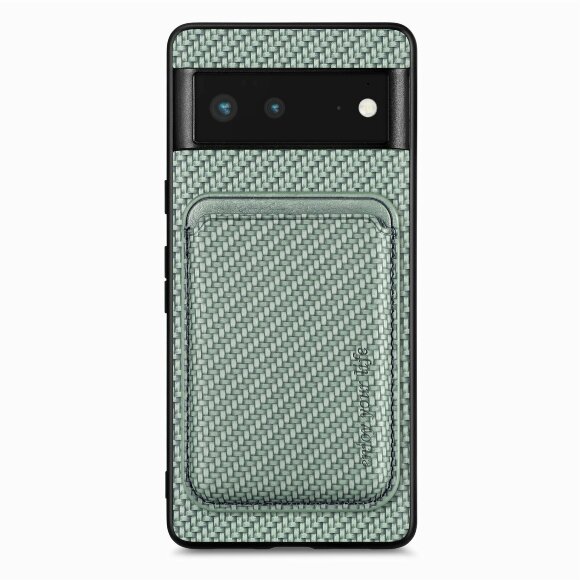 Чехол с магнитным держателем карт для Google Pixel 6 (зеленый) Чехол с магнитным держателем карт для Google Pixel 6 (зеленый)