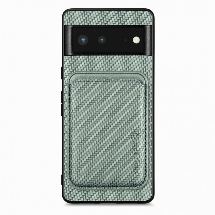 Чехол с магнитным держателем карт для Google Pixel 6 (зеленый)