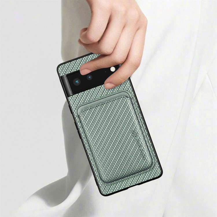 Чехол с магнитным держателем карт для Google Pixel 6 (зеленый)