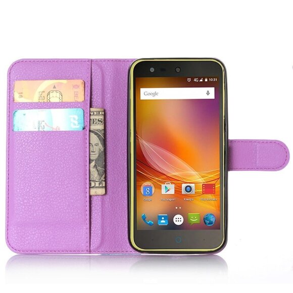 Чехол с визитницей для ZTE Blade X5 (фиолетовый) Чехол с визитницей для ZTE Blade X5 (фиолетовый)