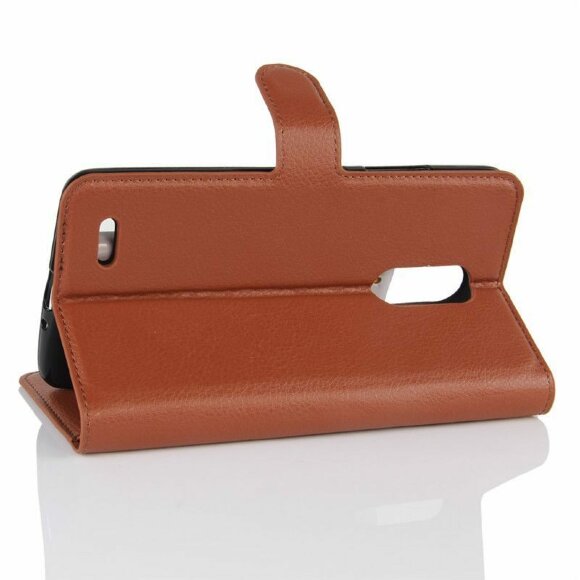 Чехол с визитницей для ZTE MAX XL  (коричневый)