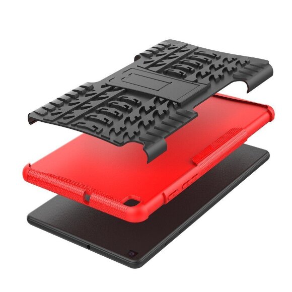Чехол Hybrid Armor для Samsung Galaxy Tab A 8.0 (2019) T290 / T295 (черный + красный) Чехол Hybrid Armor для Samsung Galaxy Tab A 8.0 (2019) T290 / T295 (черный + красный)
