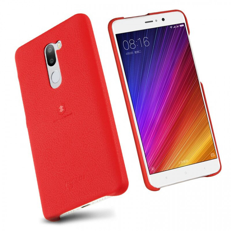 Кожаная накладка LENUO для Xiaomi Mi5S Plus (красный)