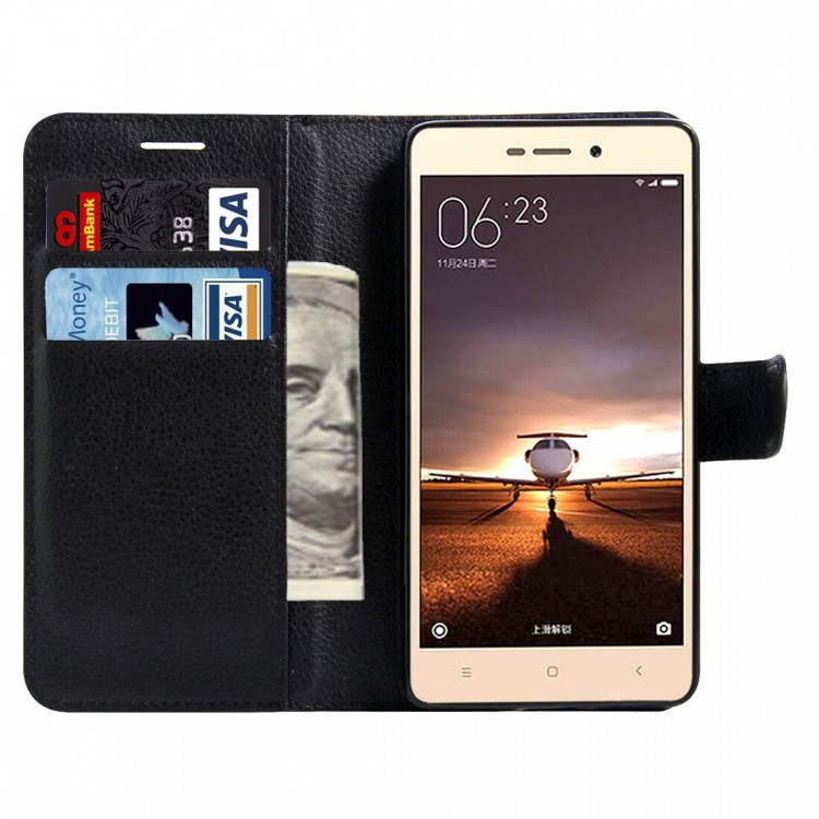 Чехол с визитницей для Xiaomi Redmi 3X (черный)