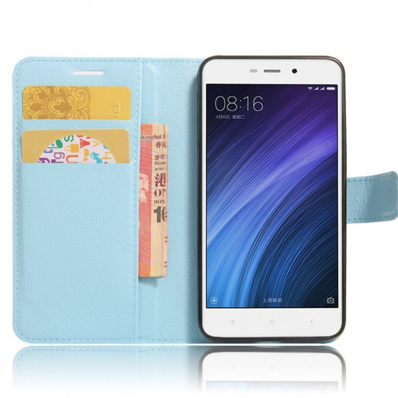 Чехол с визитницей для Xiaomi Redmi 4A (голубой) Чехол с визитницей для Xiaomi Redmi 4A (голубой)