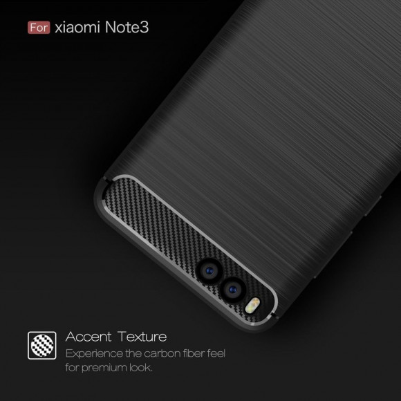 Чехол-накладка Carbon Fibre для Xiaomi Mi Note 3 (черный) Чехол-накладка Carbon Fibre для Xiaomi Mi Note 3 (черный)