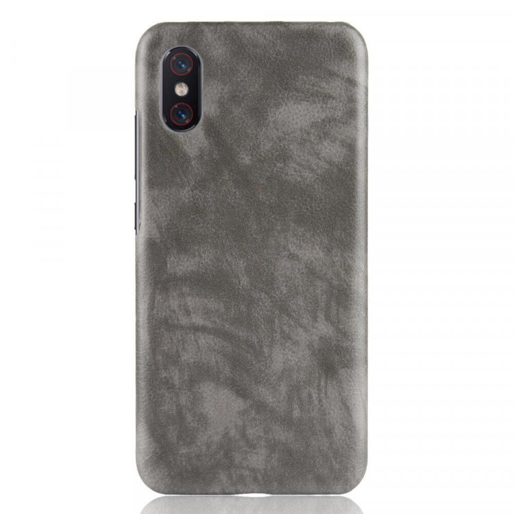 Чехол Litchi Texture для Xiaomi Mi 8 Pro (серый)