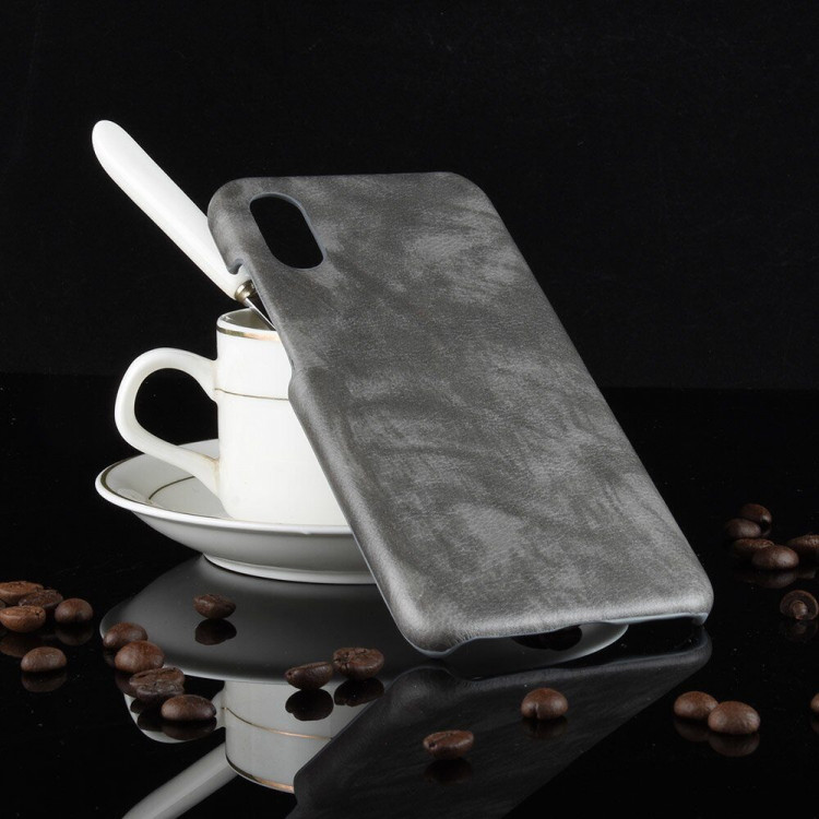 Чехол Litchi Texture для Xiaomi Mi 8 Pro (серый)