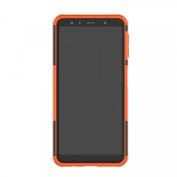 Чехол Hybrid Armor для Samsung Galaxy A7 (2018) (черный + оранжевый)