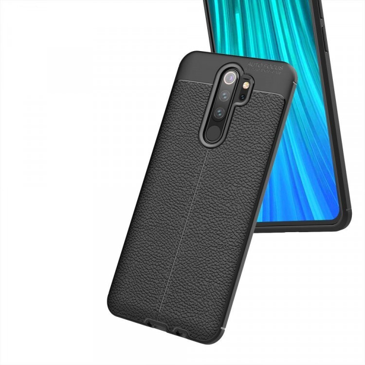 Чехол-накладка Litchi Grain для Xiaomi Redmi Note 8 Pro (черный)