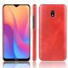 Кожаная накладка-чехол для Xiaomi Redmi 8A (красный)