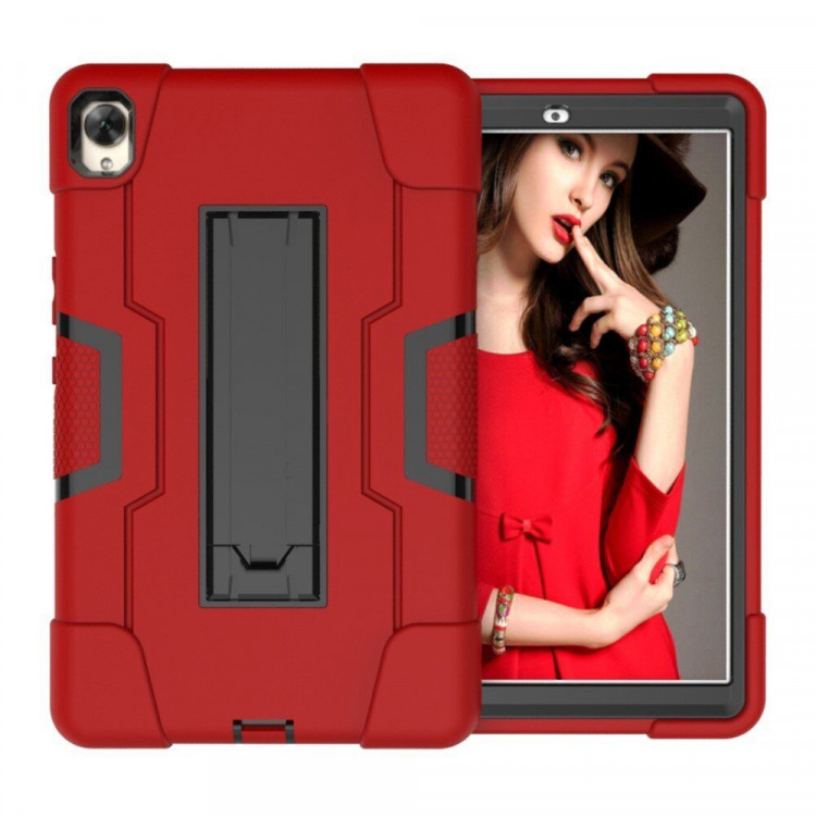 Гибридный TPU чехол для Huawei MediaPad M6 8.4 (красный + черный)