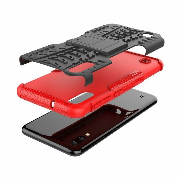 Чехол Hybrid Armor для Samsung Galaxy M10 (черный + красный) Чехол Hybrid Armor для Samsung Galaxy M10 (черный + красный)