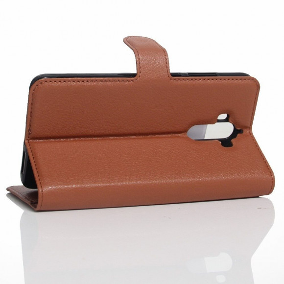 Чехол с визитницей для Huawei Mate 9 (коричневый)