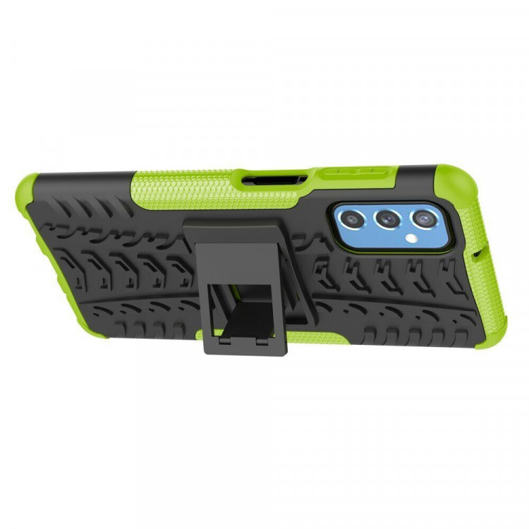 Чехол Hybrid Armor для Samsung Galaxy M52 5G (черный + зеленый)
