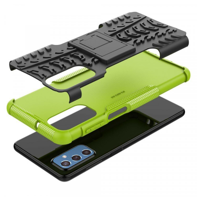 Чехол Hybrid Armor для Samsung Galaxy M52 5G (черный + зеленый)