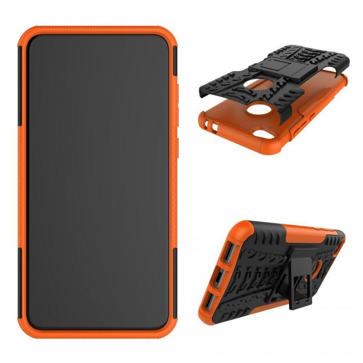 Чехол Hybrid Armor для Huawei Honor 8 lite (черный + оранжевый)