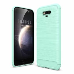 Чехол-накладка Carbon Fibre для Huawei Honor Magic (сине-зеленый)