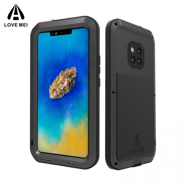 Гибридный чехол LOVE MEI для Huawei Mate 20 Pro (черный)