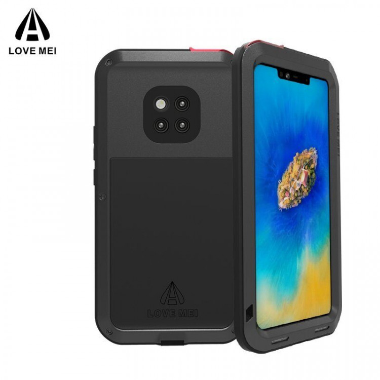 Гибридный чехол LOVE MEI для Huawei Mate 20 Pro (черный)
