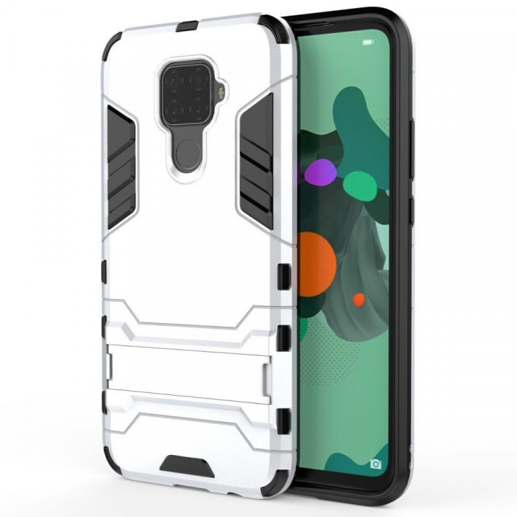 Чехол Duty Armor для Huawei Nova 5i Pro / Mate 30 Lite (серебряный)