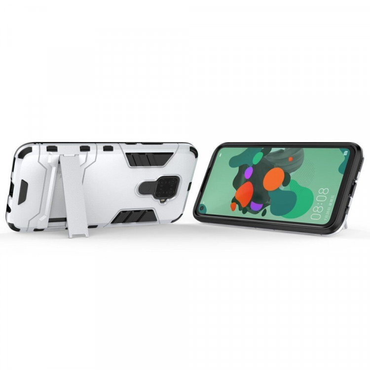 Чехол Duty Armor для Huawei Nova 5i Pro / Mate 30 Lite (серебряный)