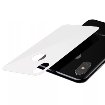 3D - защитное стекло задней крышки Baseus для iPhone XS Max (белый)
