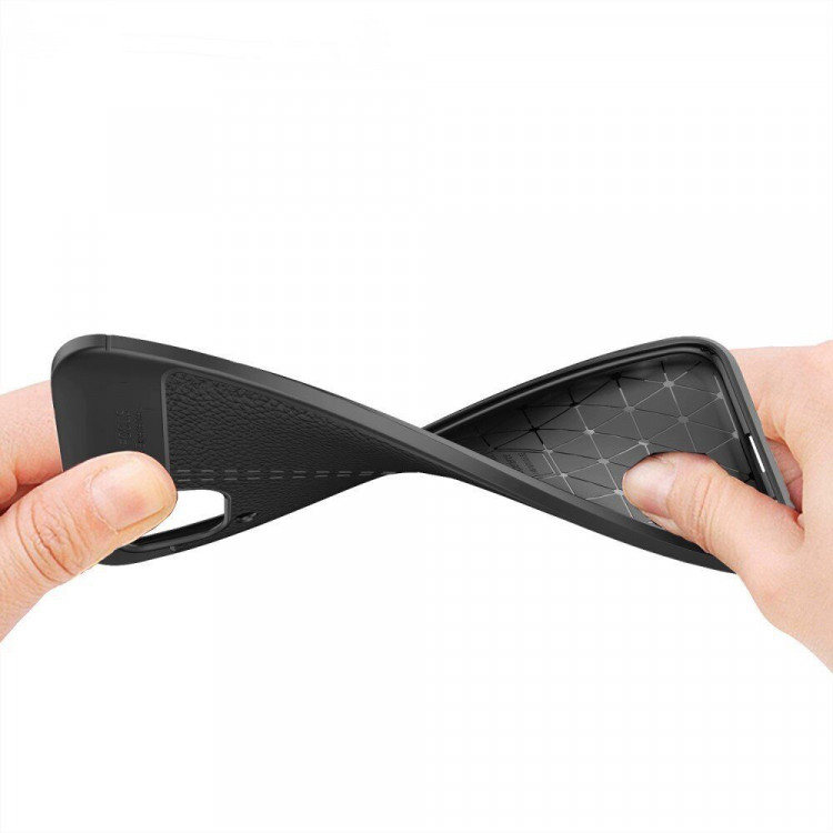 Чехол-накладка Litchi Grain для Huawei nova 6 SE / Huawei P40 lite (черный)