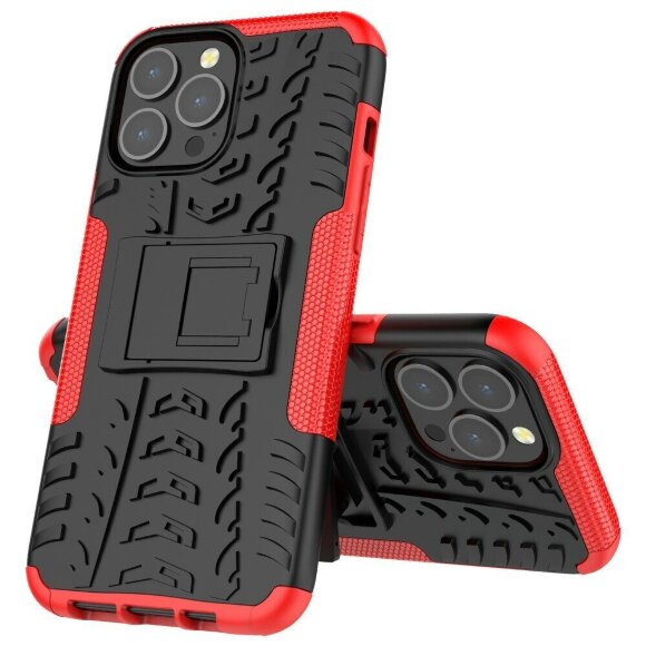 Чехол Hybrid Armor для iPhone 13 Pro Max (черный + красный) Чехол Hybrid Armor для iPhone 13 Pro Max (черный + красный)