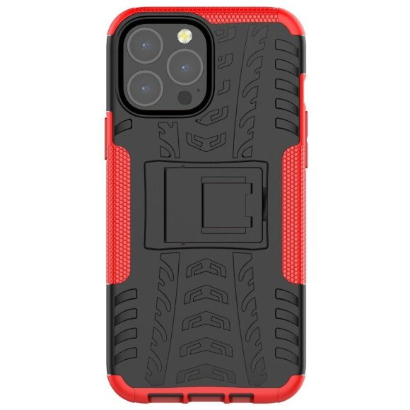 Чехол Hybrid Armor для iPhone 13 Pro Max (черный + красный) Чехол Hybrid Armor для iPhone 13 Pro Max (черный + красный)
