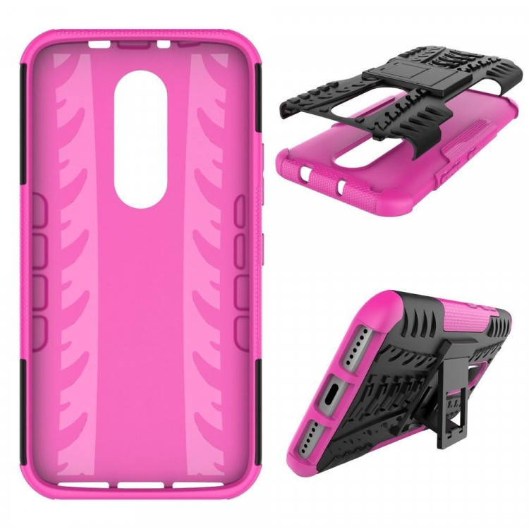 Чехол Hybrid Armor для Motorola Moto M (черный + розовый)