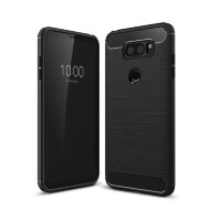 Чехол-накладка Carbon Fibre для LG V30s (черный)