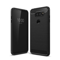 Чехол-накладка Carbon Fibre для LG V30s (черный)
