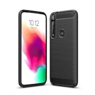 Чехол-накладка Carbon Fibre для Motorola Moto G8 Plus (черный)