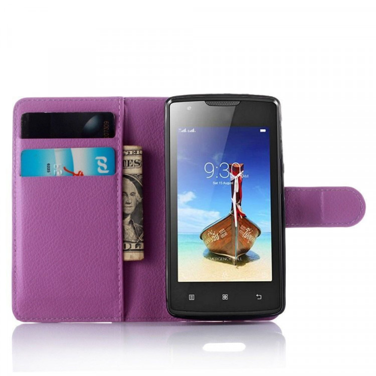 Чехол с визитницей для Lenovo A1000 (фиолетовый)