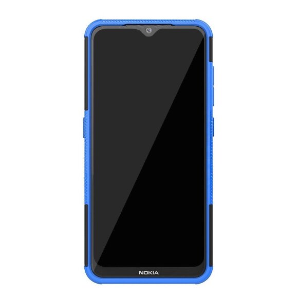 Чехол Hybrid Armor для Nokia 7.2 / Nokia 6.2 (черный + голубой)