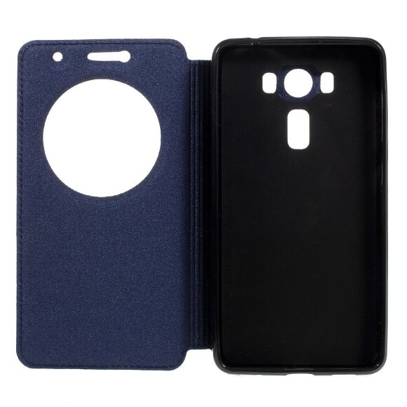 Чехол с окном для ASUS ZenFone 3 Deluxe ZS550KL (синий) Чехол с окном для ASUS ZenFone 3 Deluxe ZS550KL (синий)