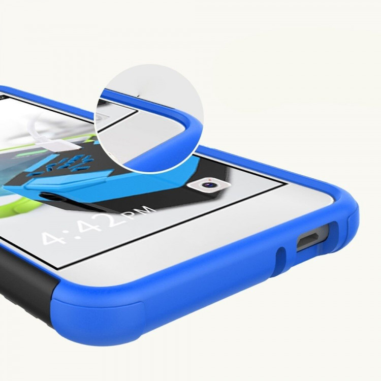 Чехол Hybrid Armor ASUS 3 Max ZC520TL (черный + голубой)