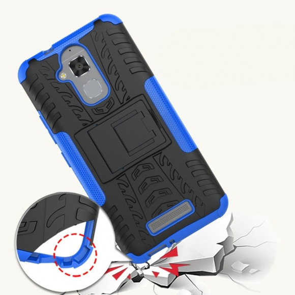 Чехол Hybrid Armor ASUS 3 Max ZC520TL (черный + голубой) Чехол Hybrid Armor ASUS 3 Max ZC520TL (черный + голубой)