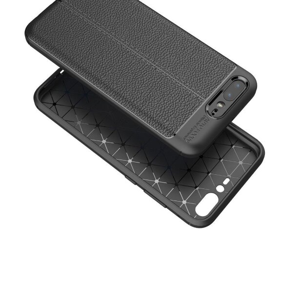 Чехол-накладка Litchi Grain для Asus ZenFone 4 Pro ZS551KL (черный)