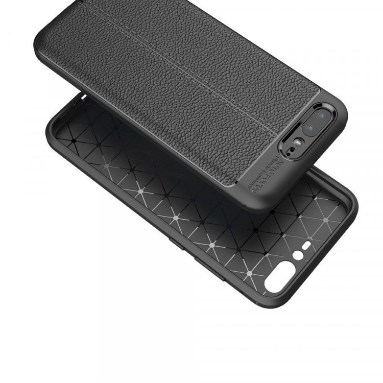 Чехол-накладка Litchi Grain для Asus ZenFone 4 Pro ZS551KL (черный)