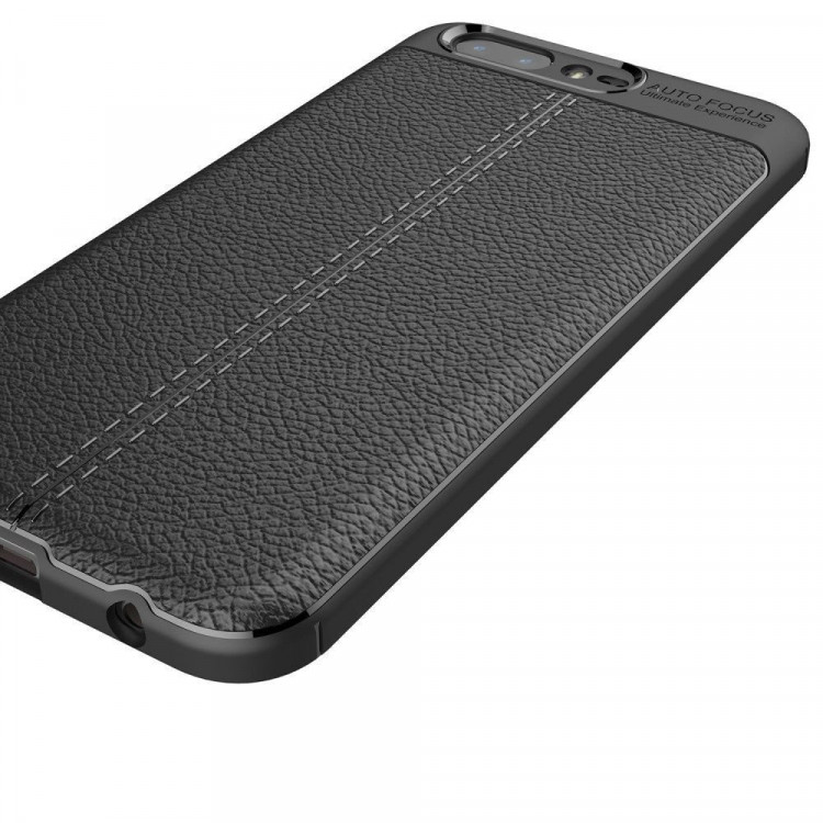 Чехол-накладка Litchi Grain для Asus ZenFone 4 Pro ZS551KL (черный)