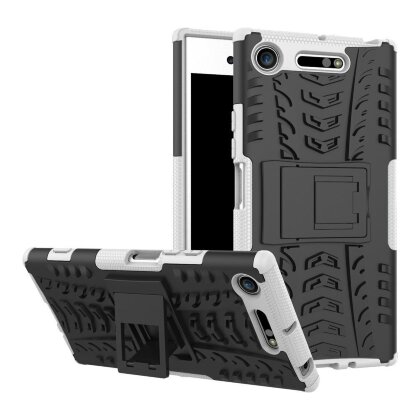 Чехол Hybrid Armor для Sony Xperia XZ1 (черный + белый)