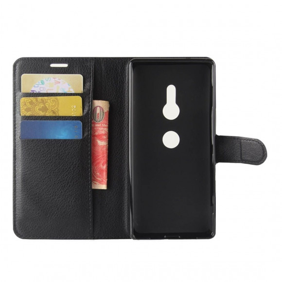 Чехол с визитницей для Sony Xperia XZ2 (черный)