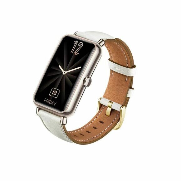 Кожаный ремешок для Huawei Watch Fit Mini и часов с креплением 16мм (белый) Кожаный ремешок для Huawei Watch Fit Mini и часов с креплением 16мм (белый)