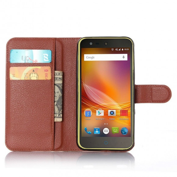 Чехол с визитницей для ZTE Blade X5 (коричневый) Чехол с визитницей для ZTE Blade X5 (коричневый)